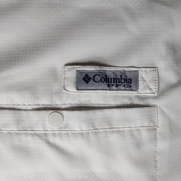 Columbia PFG Long Sleeve Fishing Vented Shirt Mens 2XL Solid White Tamiami - Picture 11 of 15